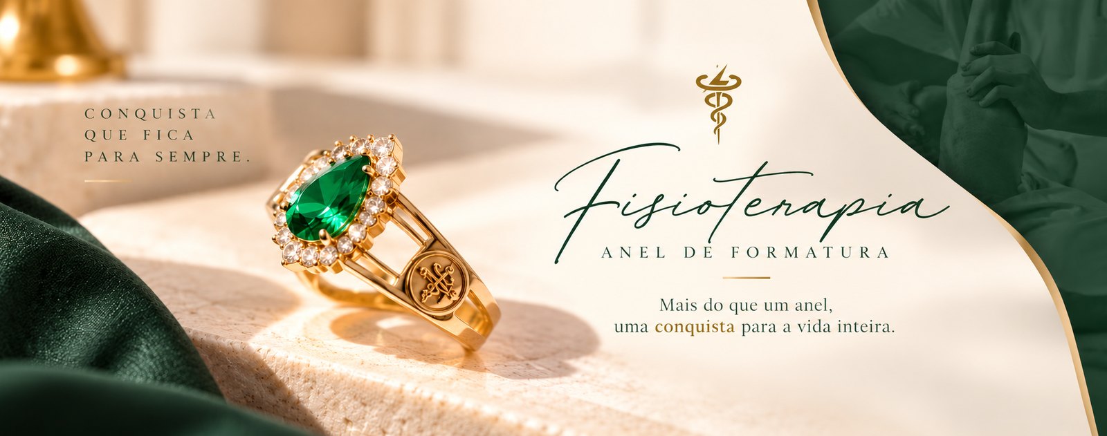 Anel de Formatura de Fisioterapia — Shimmer Joias